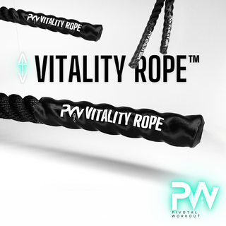 Close-up of Vitality Rope handle with sweat-resistant grip